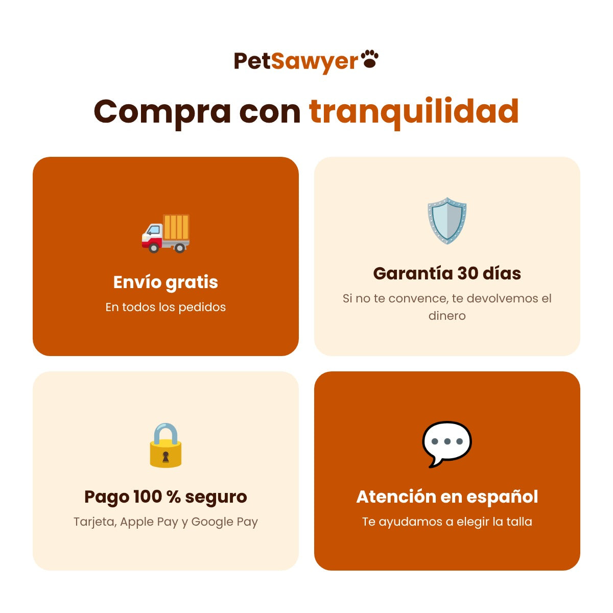Envío gratis, garantía 30 días y pago seguro